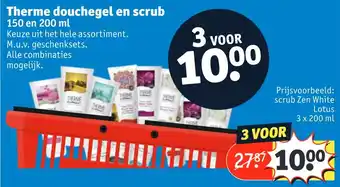 Kruidvat Therme douchegel en scrub aanbieding