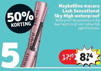 Kruidvat Maybelline mascara Lash Sensational Sky High waterproof aanbieding