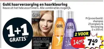 Kruidvat Guhl haarverzorging en -kleuring 1+1 aanbieding