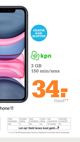 Telecombinatie Kpn aanbieding