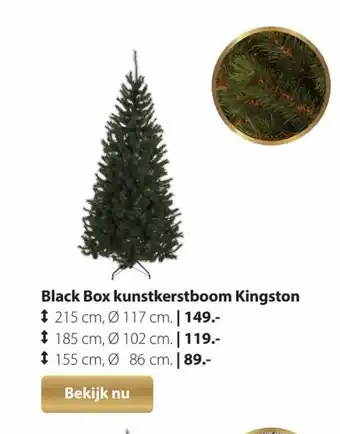 Pets Place Black Box kunstkerstboom Kingston aanbieding