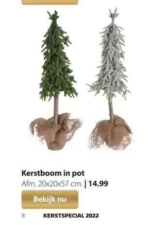 Pets Place Kerstboom in pot 20x20x57 cm aanbieding