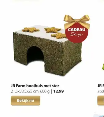 Pets Place JR Farm hooihuis met ster 600 g aanbieding