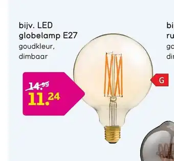 Leen Bakker LED globelamp E27 aanbieding