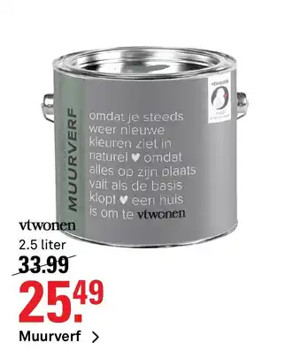 Karwei Muurverf 2.5 liter aanbieding