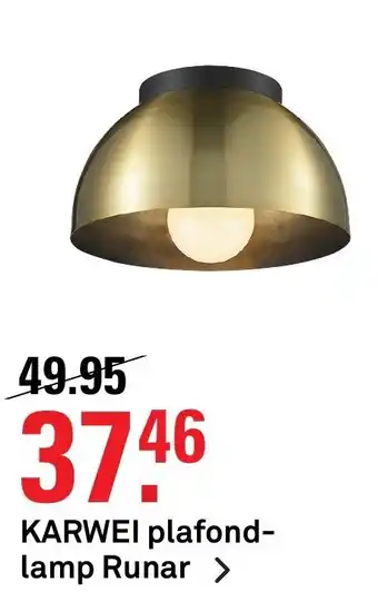 Karwei Plafondlamp runar aanbieding