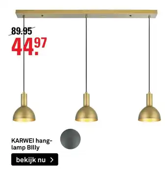 Karwei Hanglamp billy aanbieding