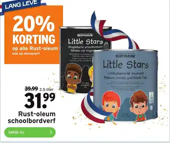 GAMMA Rust-oleum schoolbordverf 2.5 liter aanbieding