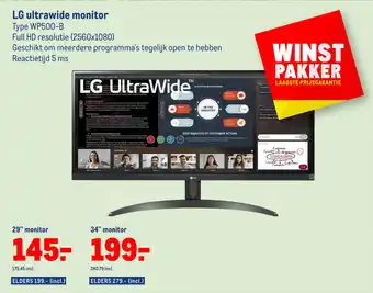 Makro LG ultrawide monitor WP500-B aanbieding