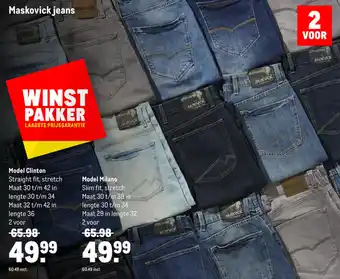 Makro Maskovick jeans model clinton aanbieding