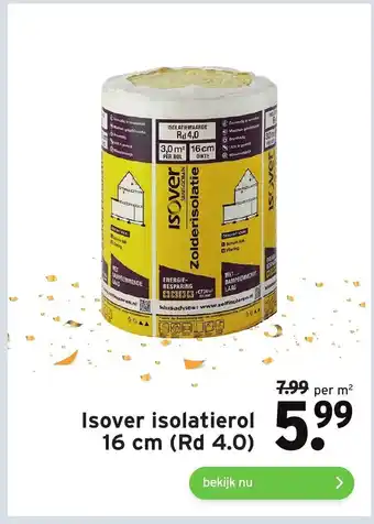 GAMMA Isover isolatierol 16 cm aanbieding