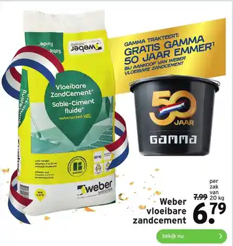 GAMMA Weber vloeibare zandcement 20 kg aanbieding