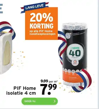 GAMMA Pif home isolatie 4 cm aanbieding