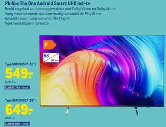 Makro Philips The One Android Smart UHD led-tv 50PUS8507 (50") aanbieding