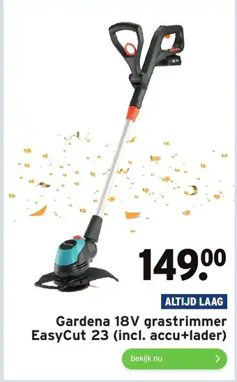 GAMMA Gardena 18v grastrimmer easycut 23 (inlc. accu+ladder) aanbieding