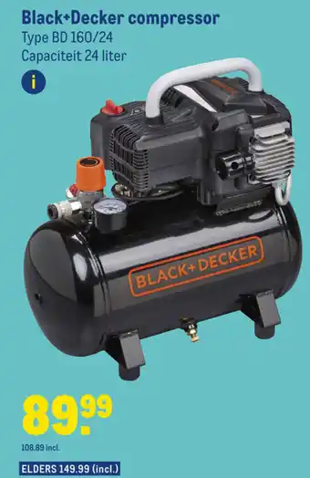 Makro Black+Decker compressor BD 160/24 aanbieding