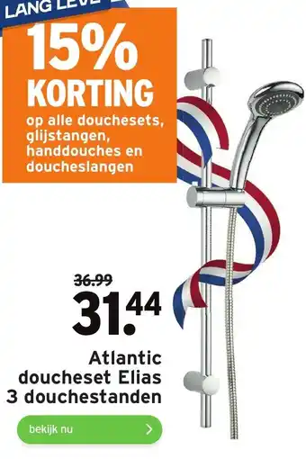 GAMMA Atlantic doucheset elias 3 douchestanden aanbieding