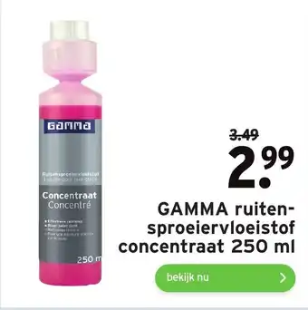 GAMMA Ruitensproeiervloeistof concentraat 250 ml aanbieding