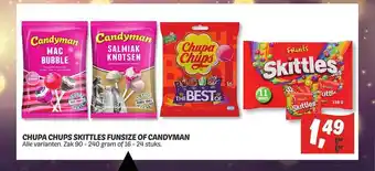 Dekamarkt Chupa chups skittles funsize of candyman aanbieding