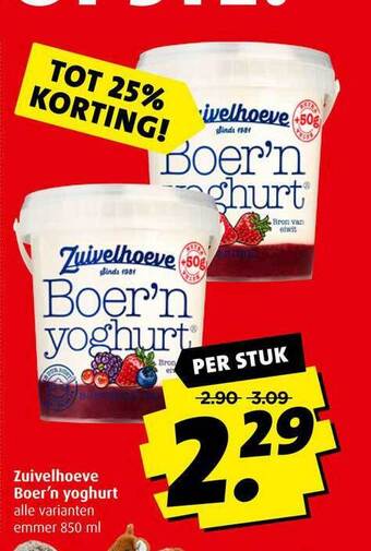 Boni Zuivelhoeve boer'n yoghurt aanbieding