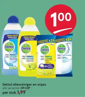 Etos Dettol allesreiniger en wipes aanbieding