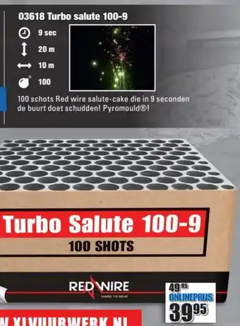 XL vuurwerk 03618 turbo salute 100-9 aanbieding