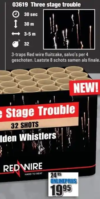 XL vuurwerk 03619 three stage trouble aanbieding