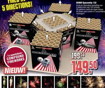 XL vuurwerk 02808 spaceship 132 aanbieding