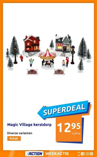 Action Magic Village kerstdorp aanbieding