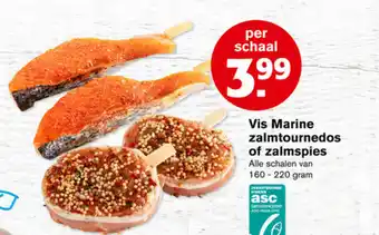 Hoogvliet Vis marine zalmtournedos of zalmspies 220 gram aanbieding