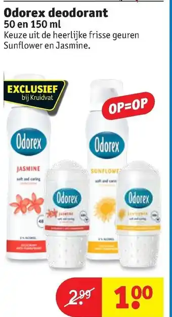 Kruidvat Odorex deodorant 50/150ml aanbieding