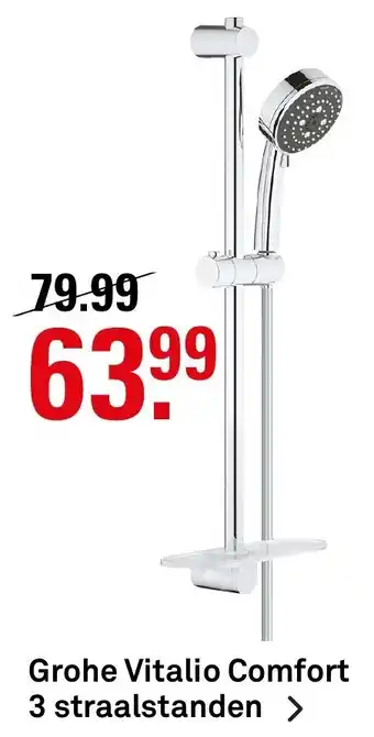 Karwei Grohe vitalio comfort 3 straalstanden aanbieding