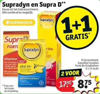 Kruidvat Supradyn en Supra D 2 st aanbieding