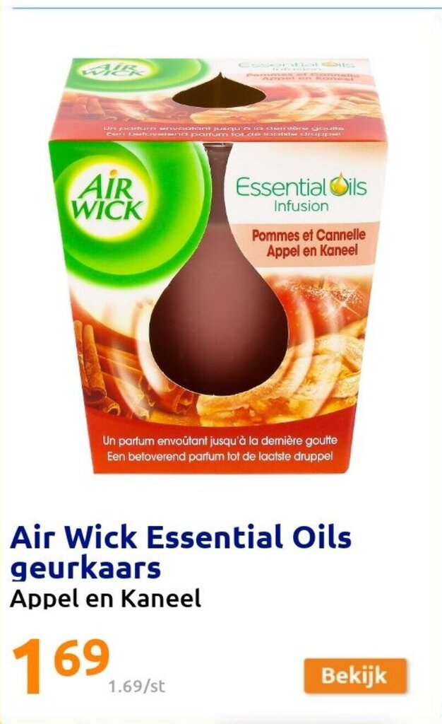 Air Wick Essential Oils geurkaars aanbieding bij Action