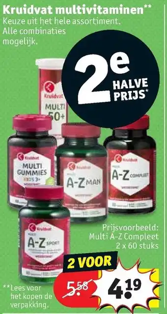 Kruidvat Kruidvat multivitaminen 2 st aanbieding