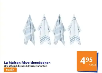 Action La Maison Reve theedoeken 50 x 70 cm aanbieding