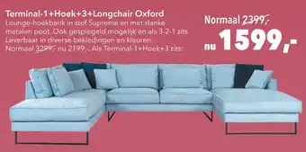 Woonsquare Terminal-1+Hoek+3+Longchair Oxford aanbieding