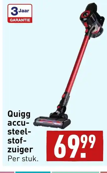 ALDI Quigg accu-steelstofzuiger aanbieding