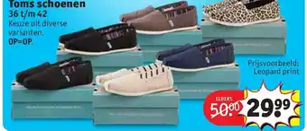 Kruidvat Toms schoenen 36-42 aanbieding