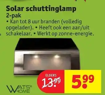 Kruidvat WatsHome Solar schuttinglamp 2-pak aanbieding