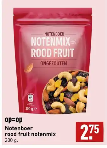 ALDI Notenboer rood fruit notenmix 200 gram aanbieding