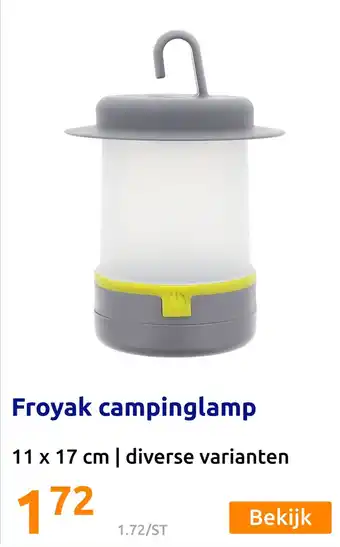 Action Froyak campinglamp aanbieding