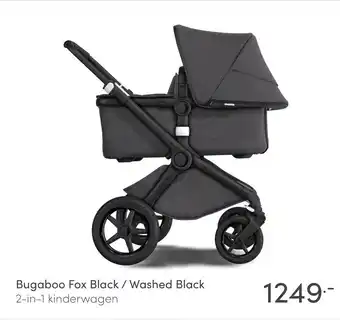 Baby & Tiener Bugaboo Fox Black / Washed Black 2-in-1 kinderwagen aanbieding