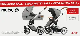 Baby & Tiener Mutsy Evo Urban Nomad Light Grey aanbieding