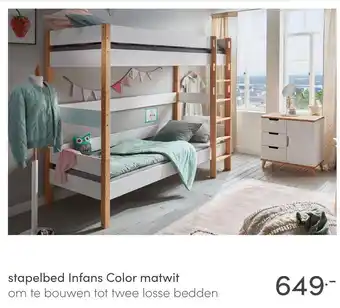 Baby & Tiener stapelbed Infans Color matwit aanbieding