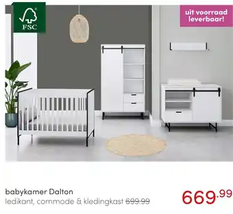 Baby & Tiener babykamer Dalton ledikant, commode & kledingkast aanbieding