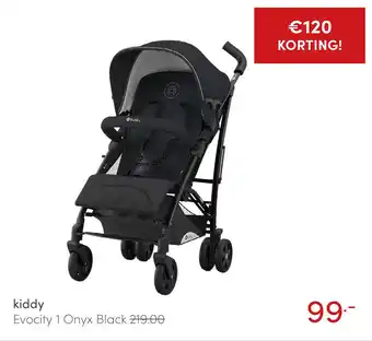 Baby & Tiener kiddy Evocity 1 Onyx Black aanbieding