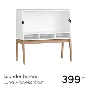 Baby & Tiener Leander bureau Luna + boekenkast aanbieding