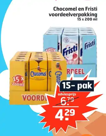 Trekpleister Chocomel en Fristi voordeelverpakking aanbieding