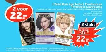 Trekpleister L'Oréal Paris Age Perfect, Excellence en Préférence haarkleuring aanbieding